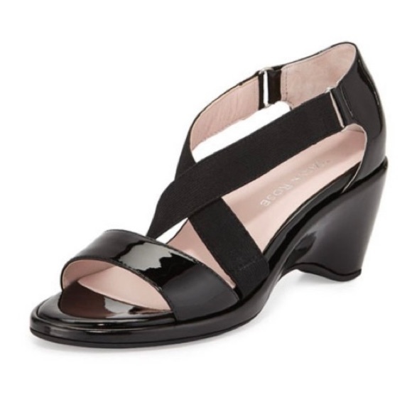 Taryn Rose “Maura” Patent Leather Strappy Wedge Sz 8 In GENTLY used condition - Picture 1 of 5